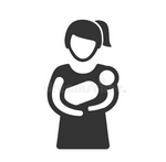 Illustration d'une mère qui tien un enfant